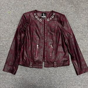 Lena Gabrielle Vintage Faux Leather Jacket Size 12